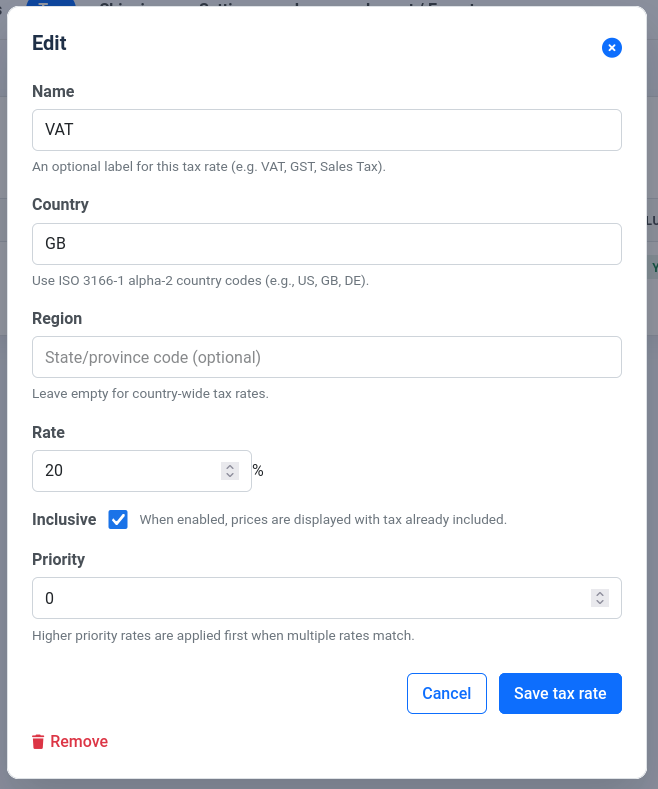 Tax rule details